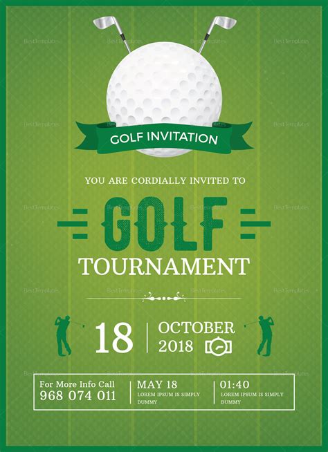 golf tournament email invitation template|Golf Tournament Invitations .